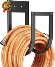 Garden Hose Holder Wall Mount Metal Water Hose Hanger for Outside