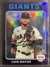 2024 Topps Heritage - Luis Matos #101 Chrome Purple Refractor (RC)