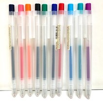 MUJI Color Gel Black Ink Ballpoint Pen 0.3 mm / All 10 Colors / Made in Japan