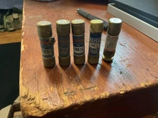 Lot of 3 Fusetron Type FRN 15 Amp Time Delay Fuses + 2 others see pic (SSM-42)