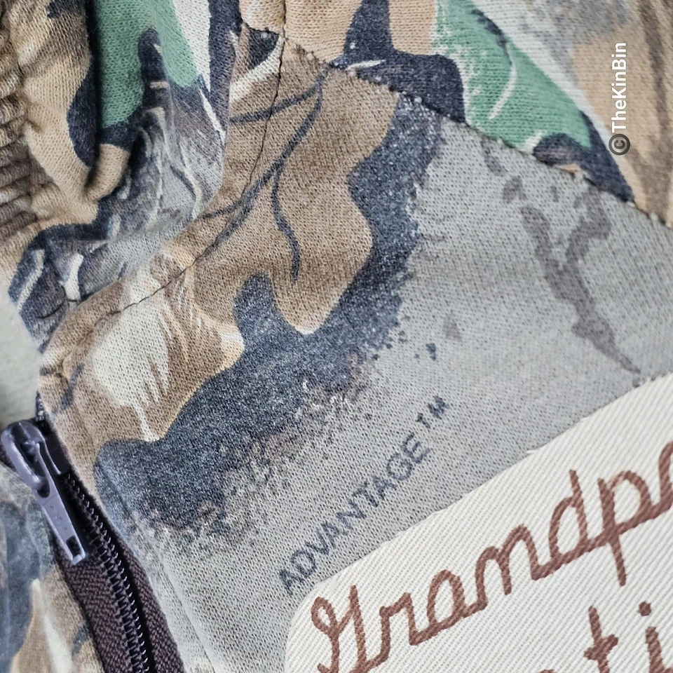 Vtg Realtree Advantage tm Childs Grandpas Hunting Buddy Camo Full Zip Hoodie 3T? - Image 3 of 4