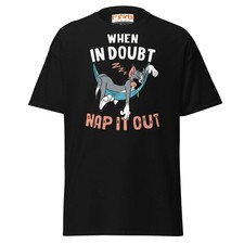 When in Doubt Nap It Out T-Shirt ? Funny Lazy Cat Tee
