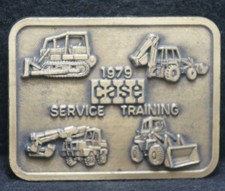 XC05169 VINTAGE 1979  CASE SERVICE TRAINING  HEAVY MACHINERY MENS BELT BUCKLE