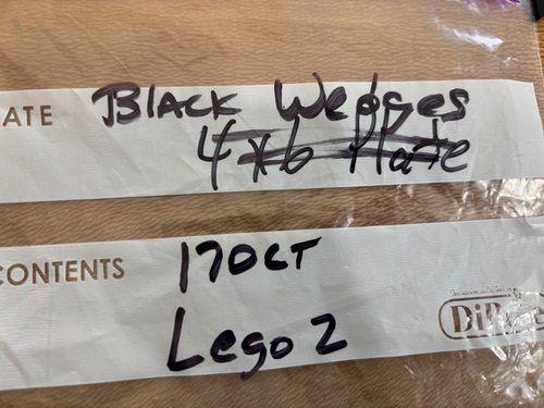 LEGO LOTE A GRANEL 170 placas de ala de cuña negras esquinas cortadas 12X3 8X3 6X3 4X2 3X2 2X2 - Imagen 8 de 8