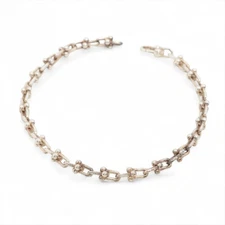 Tiffany Hardware Micro Link Bracelet 925 6.7g Silver
