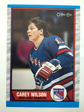 1989-90 Carey Wilson 66 OPC New York Rangers O-Pee-Chee Hockey Card 244Z