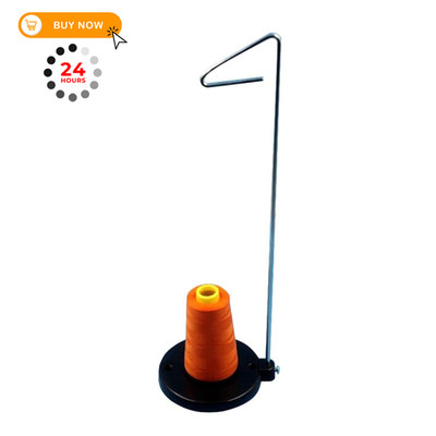 Thread Stand for Sewing, All-Metal Spool Holder with Adjustable Arm, Black