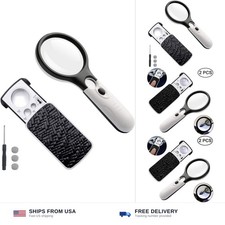 Jewelry Loupe Magnifier with UV LED Light, AFUNTA 30X 60X 90X Slide Out Pocke...