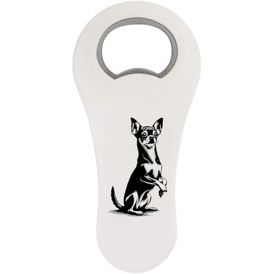 Flaschenöffner Kühlschrankmagnet ''Süßer Chihuahua im Sitzen'' (BO00102836)