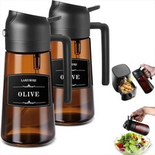 2 in 1 Olive Oil Sprayer Dispenser Baking Cooking BBQ Spray Bottle Kitchen Tool