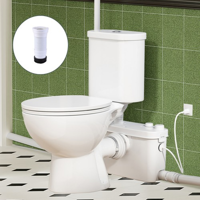 #ad 500W Upflush Macerating Toilet System with Pump amp; 4 Inlets for Basement White $429.99
