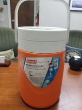 Coleman 1 Gallon Water Jug Portable Beverage Cooler Glacier Orange NWT-FREE SHIP