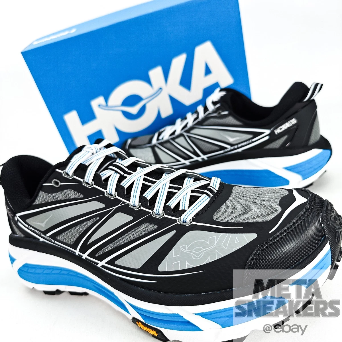 Hoka One One HOKA Mafate Speed 2 Black White Blue for sale | eBay