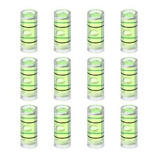 12Pcs Cylindrical Bubble Spirit Level Vials 5x12mm Bubble Spirit Level, Green