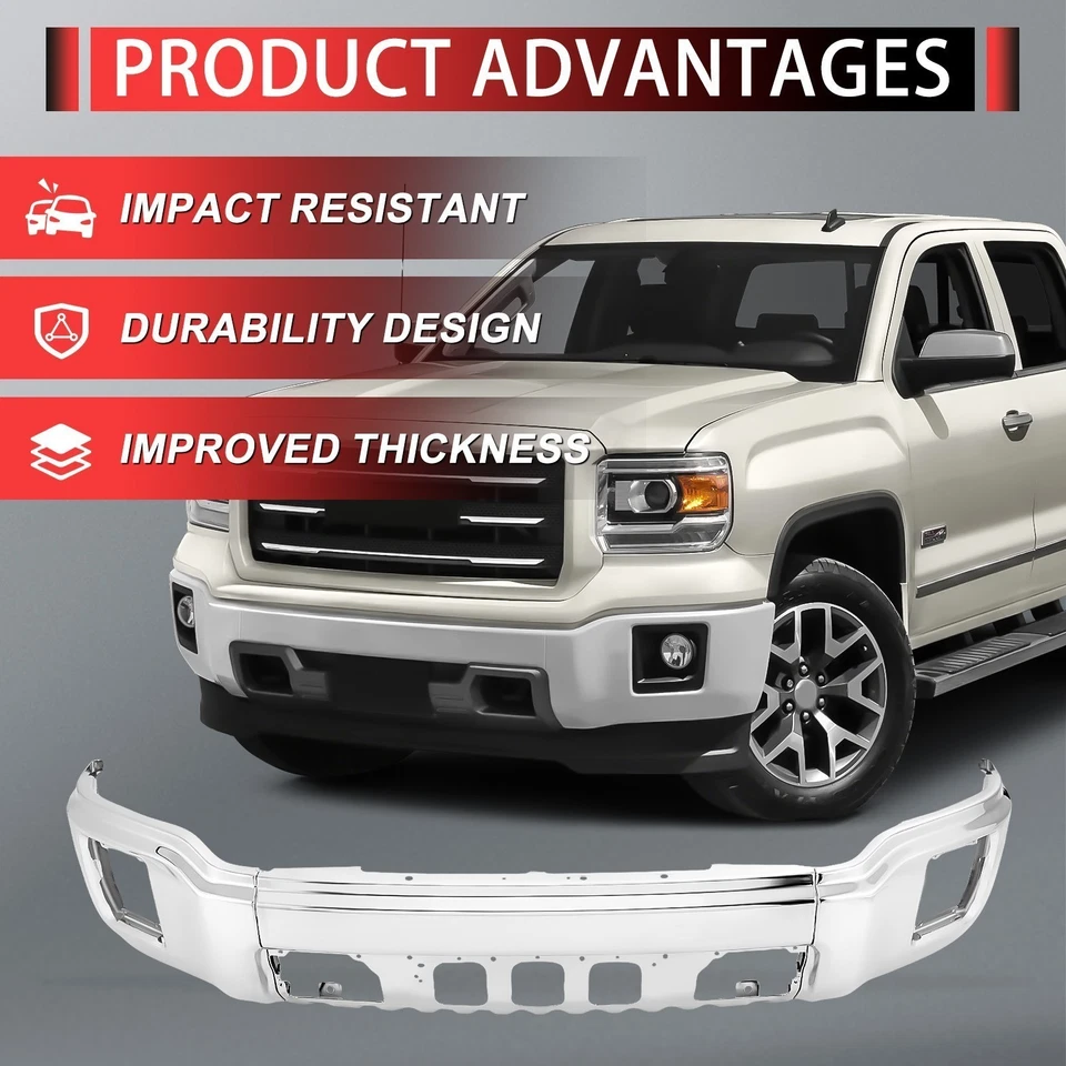 Barra frontal de acero para GMC Sierra 1500 2014 2015 nueva Foto 3 de 4