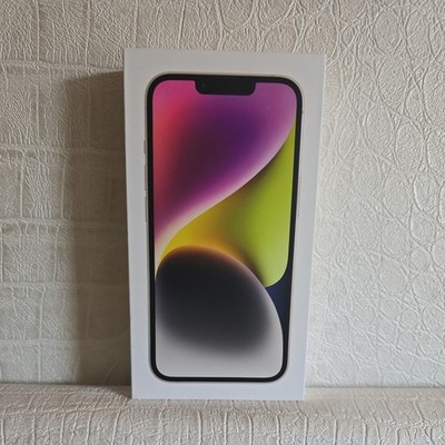 IPhone 14 Verpackung Box in der Farbe Starlight 