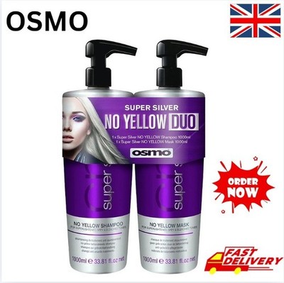 Osmo Super Silver No Yellow Shampoo 1L & Maske Duo Pack | Anti Gelbe Haare