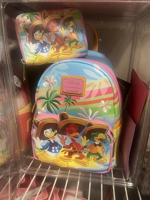 Loungefly Disney Three Caballeros Beach Scene Mini Backpack & Wallet Set