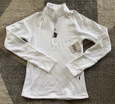 Women s DSG Run Grid 1/4 Zip Pullover Pure White Sz XS NWT