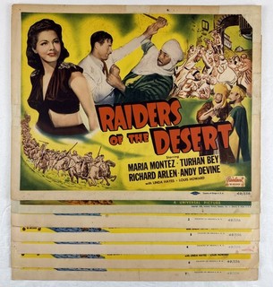 RAIDERS OF THE DESERT 8 Lobby Cards (VeryGood) 1949 Maria Montez 28055