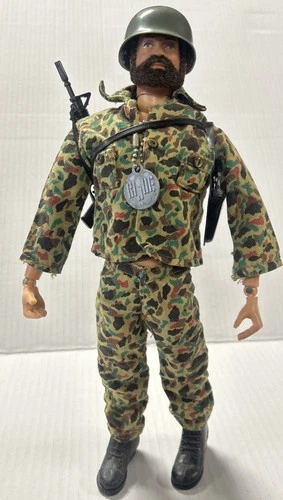 Vintage 12" GI Joe Adventure Team Talking figure with beard (No talk) by hasbro