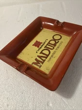 Maduro Imported Tabacco Ceramic Cigar Ashtray, 1950’s Vintage 7.25" x 6" x 1.25"