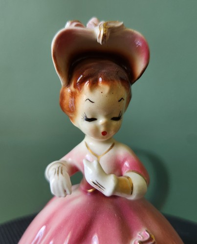 1950s Josef Arnart 7616 Cherchez La Femme Pink Dress Lady Figurine Japan 4.5” ~B - Picture 2 of 5