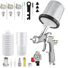 D1 LVLP Air Spray Gun 1.3/1.7/2.0mm Nozzle w/Mix Cups A610 Car Paint Sprayer Gun