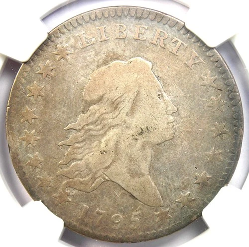 1795 Flowing Hair Half Dollar 50C Coin O-125 - Certified NGC Fine Detail - Rare!
