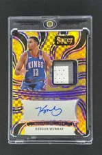 KEEGAN MURRAY 2024-25 SELECT GAME USED PATCH SILVER PRIZM AUTO GOLD /10