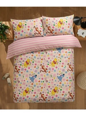 Disney Winnie the Pooh Floral Print Duvet Set Double by George