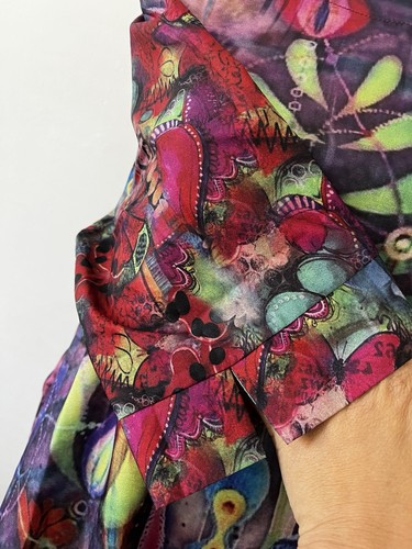 No Brand Purple Swiss Cheese Plant Butterfly Ladybug Tunic Print Heart Dress Xl - Photo 6/10