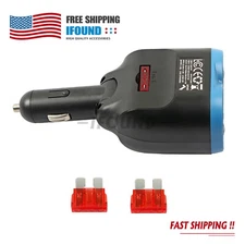 Dual USB QC3.0 Charger Power Adapter Car Cigarette Lighter Socket Splitter 2 Way