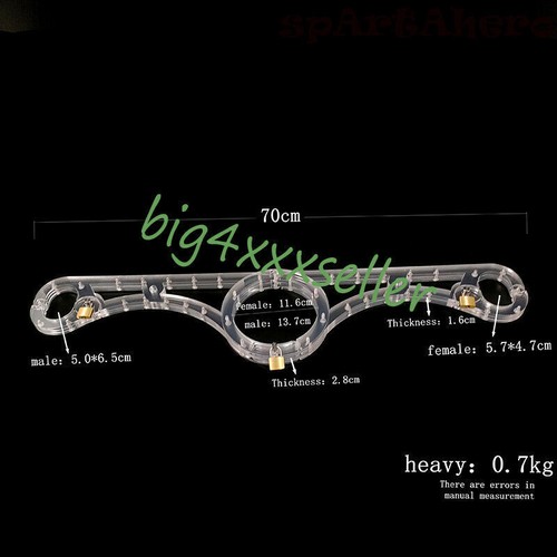 New Crystal Pillory Binding Slaves Handcuffs Neck Restraint Couple Games Tool - Picture 3 of 11