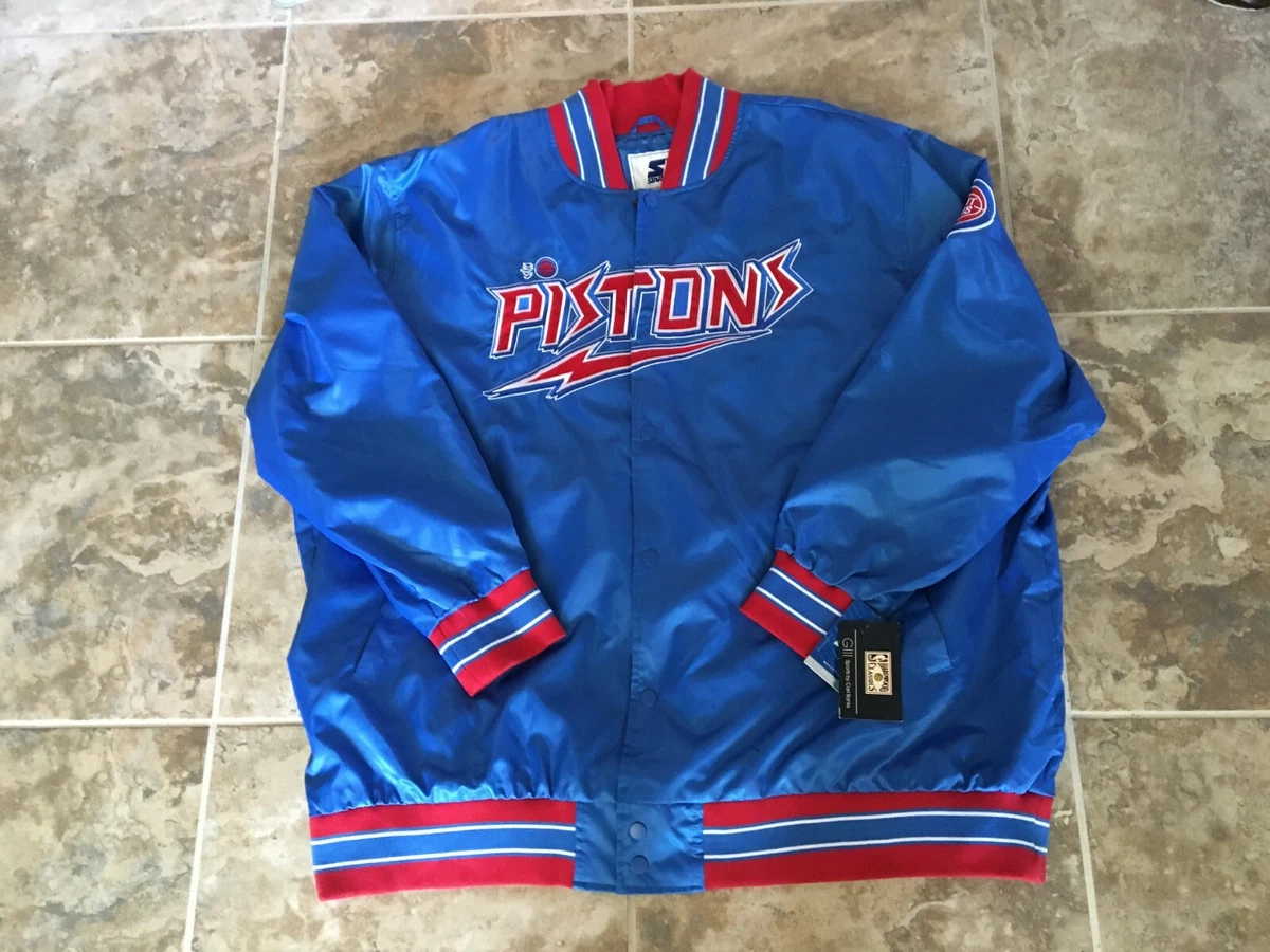 Vintage 80s DETROIT PISTONS NBA Starter Nylon Jacket L , 46 OFF