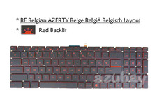 BE Belgian Keyboard For MSI GL62 GL62M GL62MVR GL62VR GL63 MS-16J9, Red Backlit