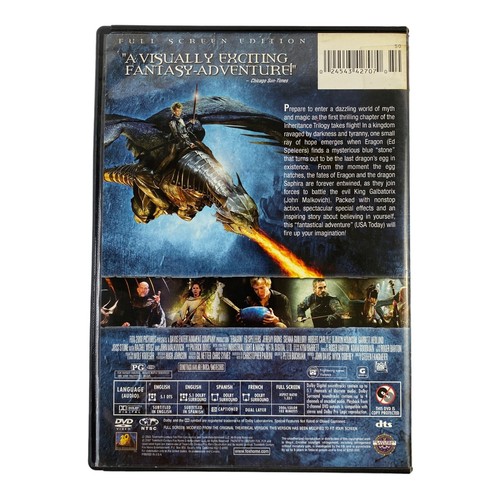 Eragon (DVD, 2006) Fantasy, Adventure, Jeremy Irons, Ed Speleers - Picture 2 of 4