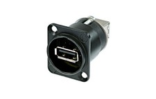 11X - NEUTRIK NAUSB-W-B USB A/B PASS THRU D-TYPE BLACK 