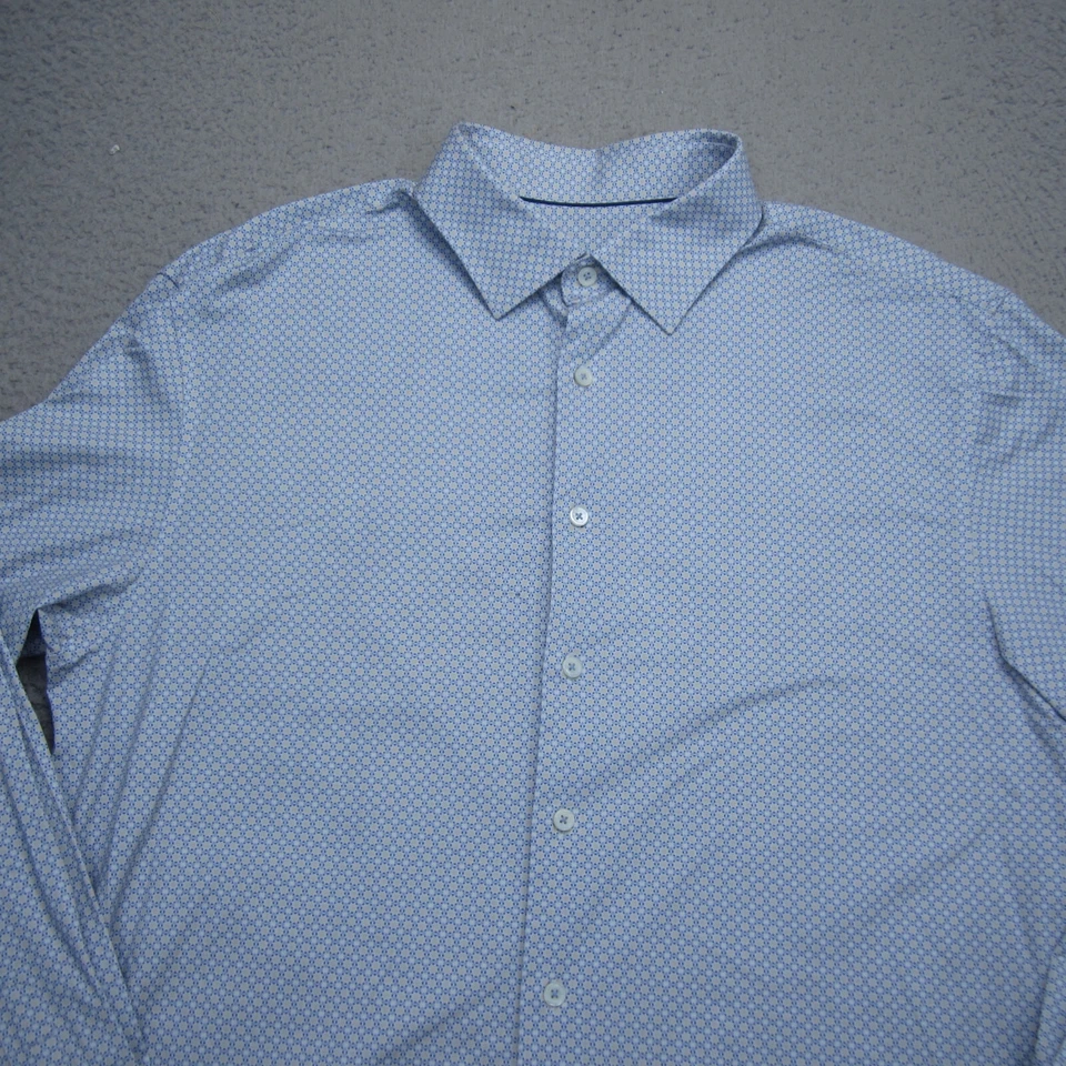 Bugatchi Oooh Cotton Tech Shirt Mens XL Button Up Performance Stretch Preppy - Image 4 of 4
