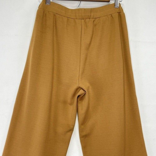 Women Culotte Wide Legs Cropped Pants Medium Brown - Picture 8 of 12