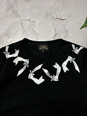 VIVIENNE WESTWOOD Anglomania Graphic Tshirt Tee Black XL Arm VIVIENNE WESTWOOD Anglomania Graphic Tshirt Tee Black XL Arm