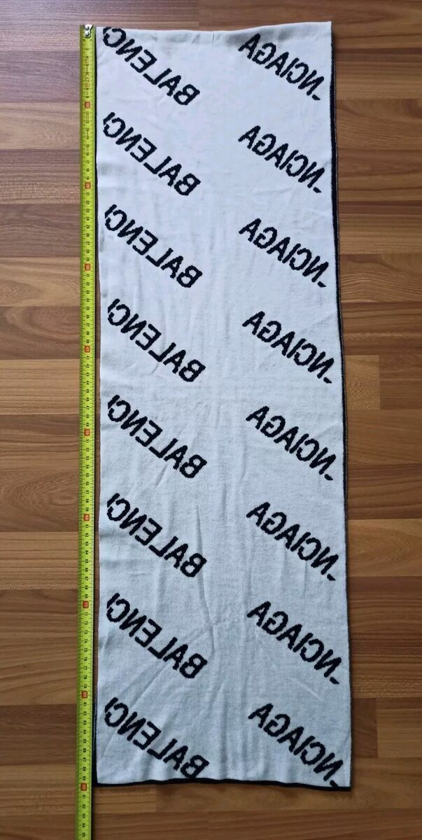 Balenciaga Black and White Scarf. Logo Pattern | eBay Balenciaga Black and White Scarf. Logo Pattern | eBay