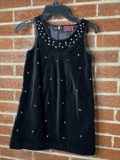Children  s Place Girls Dress Velvet Rhinestone Black 6