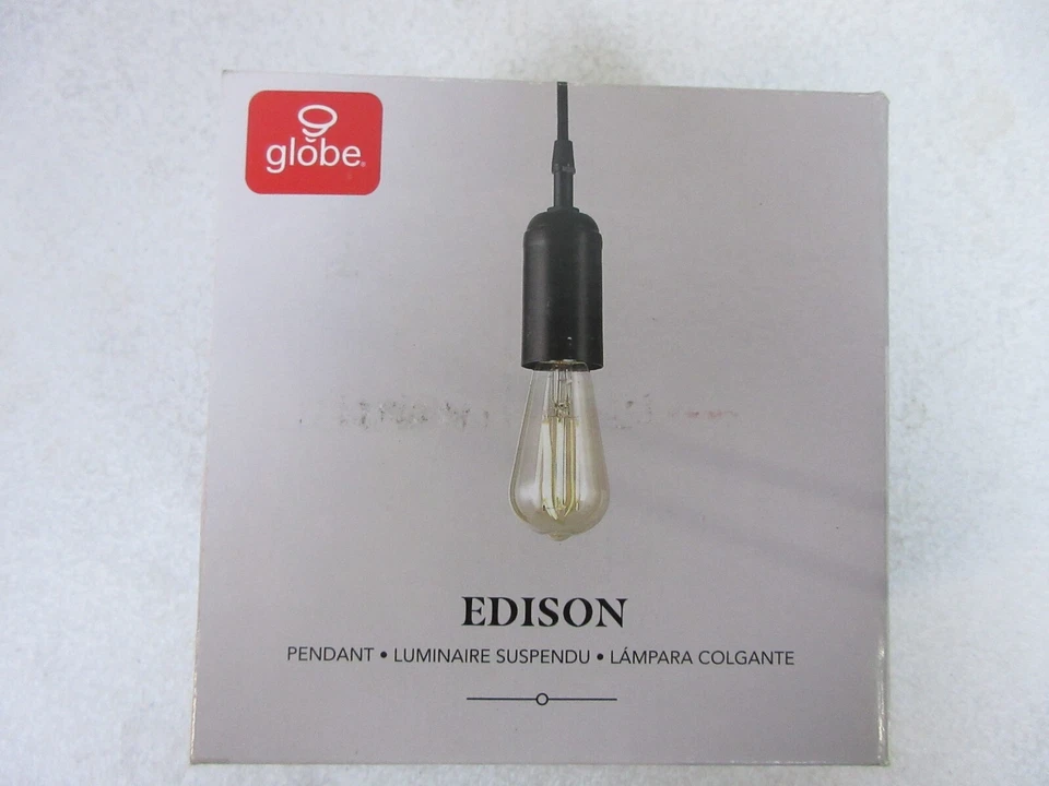 Глобус 1 свет винтажный Edison матовый черный мини подвеска - 64906 - Изображение 3 из 3