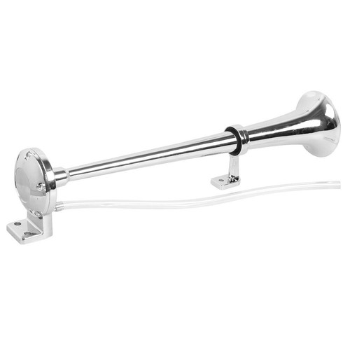 12V Single Trumpet Air Horn Kit 150dB Super Loud Truck Lorry Boat Train 17 Inch - Picture 7 of 11