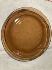 Vintage Anchor Hocking #462 Amber 10" Pie Plate 1 Qt-1 L Baking Dish Made in USA