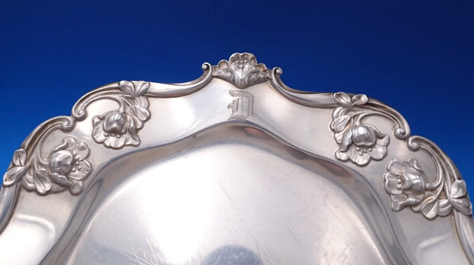 Plato de postre Les Cinq Fleurs de Reed and Barton de plata de ley 6,0 oz (#7530) Foto 4 de 4