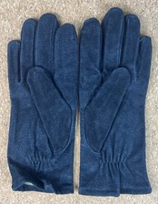 Fownes Casual Black Suede Leather Gloves With Acrylic Lining Women  s Size Large