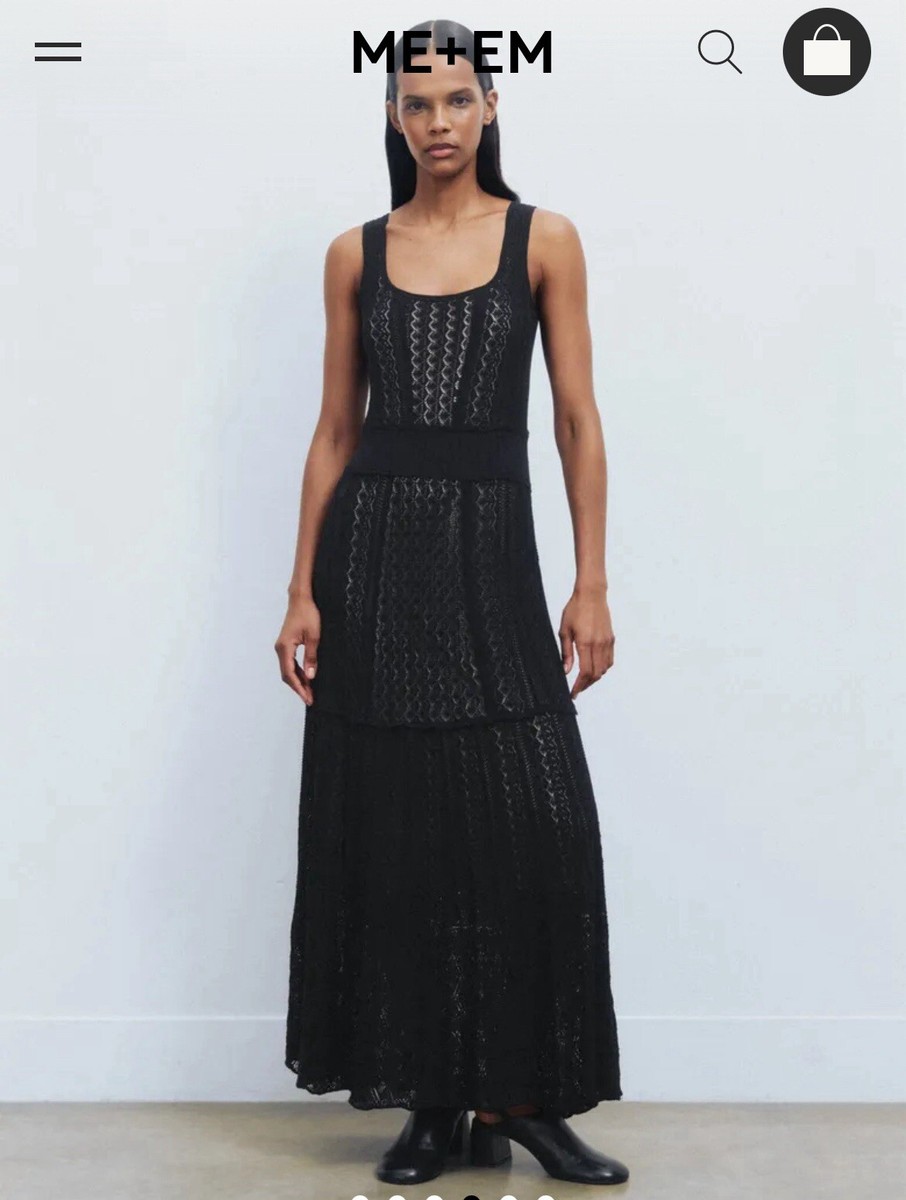ME+EM FINE POINTELLE KNITTED MAXI DRESS | eBay