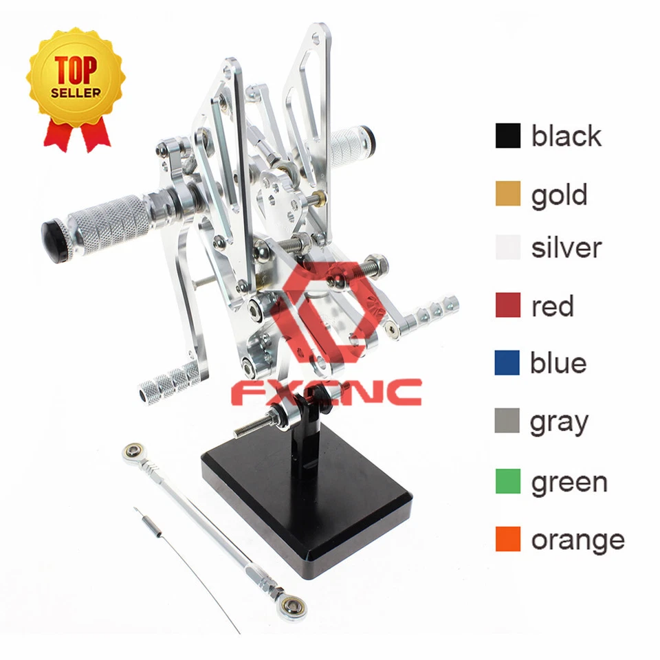 Para Yamaha YZF R6 1999-2002 2001 2000 CNC Reposapiés Reposapiés Foto 4 de 4